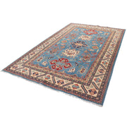 6' x 10' Beautiful Handmade Blue Kazak Rug- Natural Wool