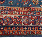 5' x 6' Beautiful Handmade Blue Kazak Rug- Natural Wool