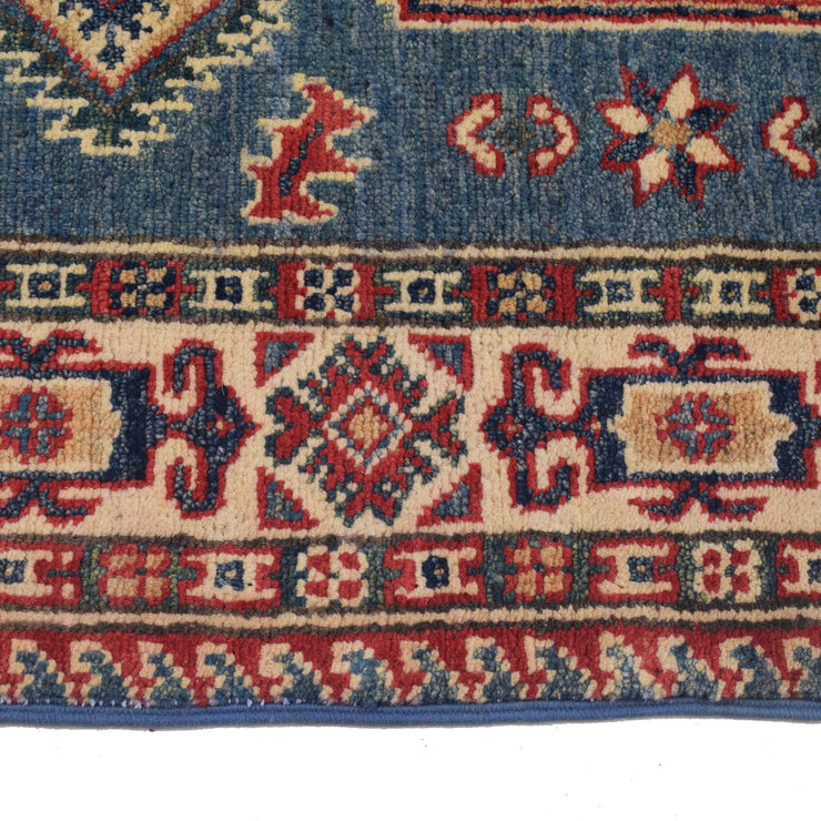 3' x 5' Beautiful Handmade Light Blue Kazak Rug- Natural Wool