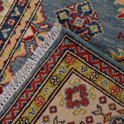 3' x 5' Beautiful Handmade Blue Kazak Rug- Natural Wool