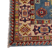 3' x 5' Beautiful Handmade Blue Kazak Rug- Natural Wool