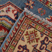 3' x 5' Beautiful Handmade Blue Kazak Rug- Natural Wool