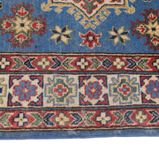 3' x 5' Beautiful Handmade Blue Kazak Rug- Natural Wool