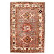 3' x 5' Beautiful Handmade Mustard Brown Kazak Rug- Natural Wool