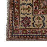 3' x 5' Beautiful Handmade Mustard Brown Kazak Rug- Natural Wool