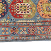 4' x 6' Beautiful Handmade Blue Kazak Rug- Natural Wool