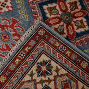 4' x 6' Beautiful Handmade Blue Kazak Rug- Natural Wool