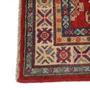 3' x 10' Beautiful Handmade Red Kazak Rug- Natural Wool