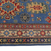 3' x 10' Beautiful Handmade Blue Kazak Rug- Natural Wool