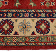 3' x 8' Beautiful Handmade Red Kazak Rug- Natural Wool