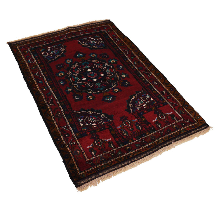 3' x 4' Red Color Quality Tribal Baluch Rug