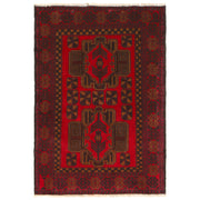 3' x 4' Red Color Quality Tribal Baluch Rug