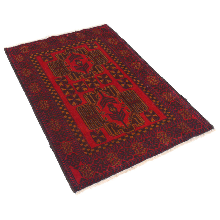 3' x 4' Red Color Quality Tribal Baluch Rug