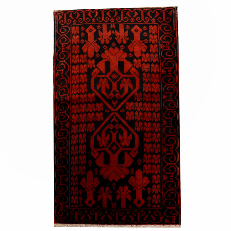 3' x 5' Red Quality Tribal Baluch Rug