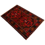 3' x 4' Rose Red Quality Tribal Baluch Rug