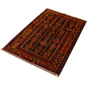 3' x 4' Dark Red Quality Tribal Baluch Rug