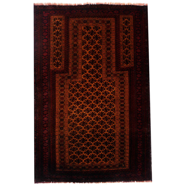 3' x 4' Merigold Orange Quality Tribal Baluch Rug