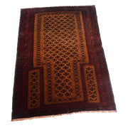 3' x 4' Merigold Orange Quality Tribal Baluch Rug