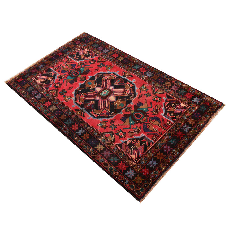 3' x 5' Rose Red Quality Tribal Baluch Rug