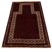 3' x 5' Red Quality Tribal Baluch Rug