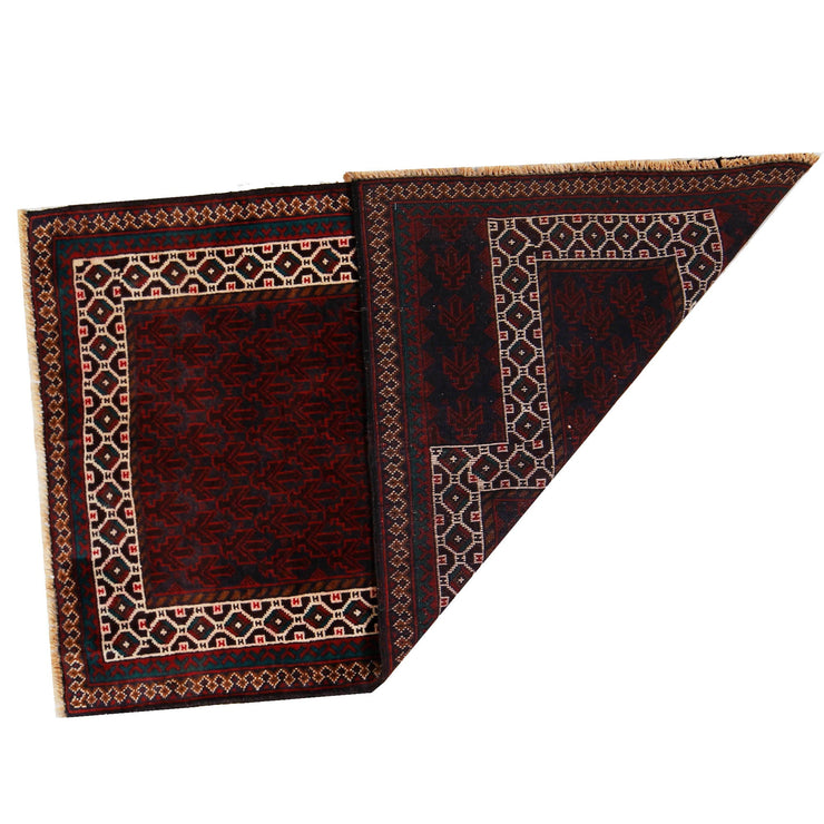 3' x 5' Red Quality Tribal Baluch Rug