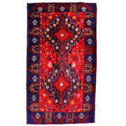 3' x 5' Rose Red Quality Tribal Baluch Rug