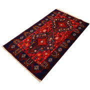 3' x 5' Rose Red Quality Tribal Baluch Rug