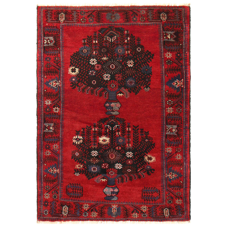 3' x 4' Rose Red Quality Tribal Baluch Rug