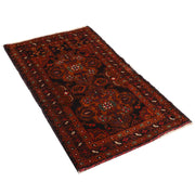 2' x 4' Dark Red Quality Tribal Baluch Rug