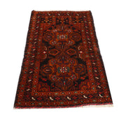 2' x 4' Dark Red Quality Tribal Baluch Rug