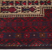 3' x 4' Rose Red Quality Tribal Baluch Rug