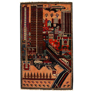 3' x 5' Multi-Color Quality Tribal Baluch Rug