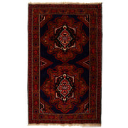 4' x 6' Navy Blue Quality Tribal Baluch Rug