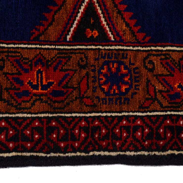 4' x 6' Navy Blue Quality Tribal Baluch Rug