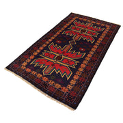 3' x 6' Black Quality Tribal Baluch Rug