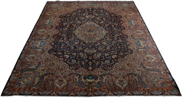 10x14 SIGNED Authentic Persian Signed Kashmar Rug - PERFECT Iran 81264 - bestrugplace