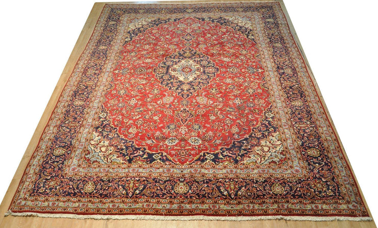 SHARK TANK RUG 10x13 Authentic Persian Kashan Carpet 78895 - bestrugplace