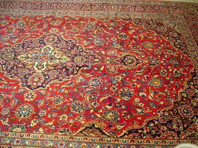 10x14 Authentic Hand Knotted Persian Kashan Rug - Iran - bestrugplace