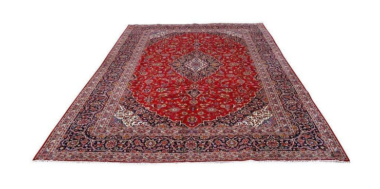 10' x 13' Red Persian Kashan Rug - bestrugplace