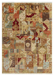 9x11 Agra 8/8 Patchwork Design Rug - India - bestrugplace