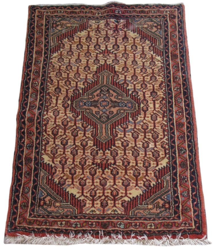 2' x 3' Beige Color Persian Hamadan Rug