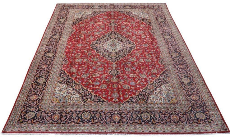 10x13 Authentic Hand-knotted Persian Signed Kashan Rug - Iran - bestrugplace