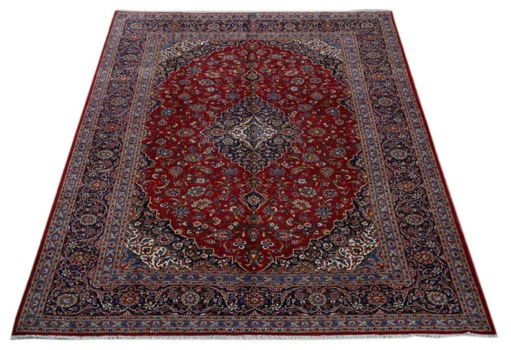 9x13 Authentic Hand-knotted Persian Signed Kashan Rug - Iran - bestrugplace