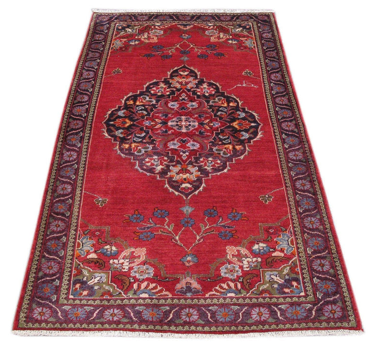 5 ' x 8 ' Red Persian Hamadan Rug - bestrugplace