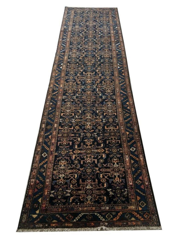 4x14 Authentic Hand-knotted Persian Zanjan Rug - Iran - bestrugplace