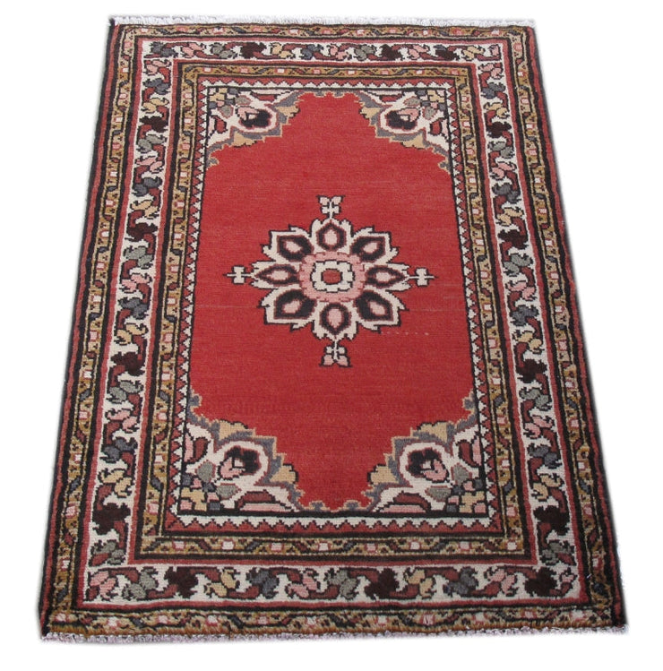 2' x 3' Red Persian Hamadan Rug