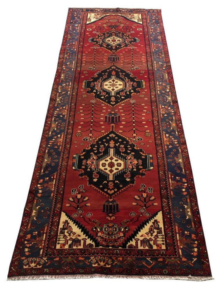 5x13 Authentic Hand-knotted Persian Hamadan Rug - Iran - bestrugplace