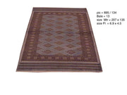 Radiant 4x7 Authentic Handmade Wool & Silk Jaldar Bokhara Rug - Pakistan - bestrugplace