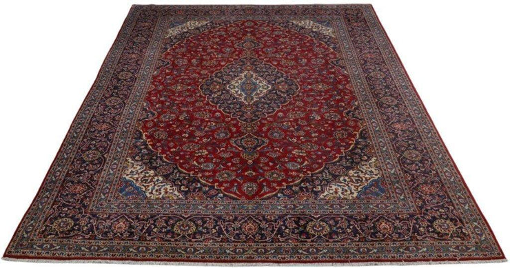 10x13 Authentic Hand-knotted Persian Signed Kashan Rug - Iran - bestrugplace