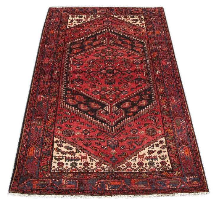 Luxurious 4x7 Authentic Hand-knotted Persian Hamadan Rug - Iran - bestrugplace